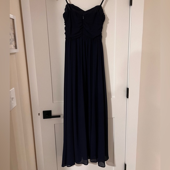 Navy Strapless Dress - Picture 2 of 2